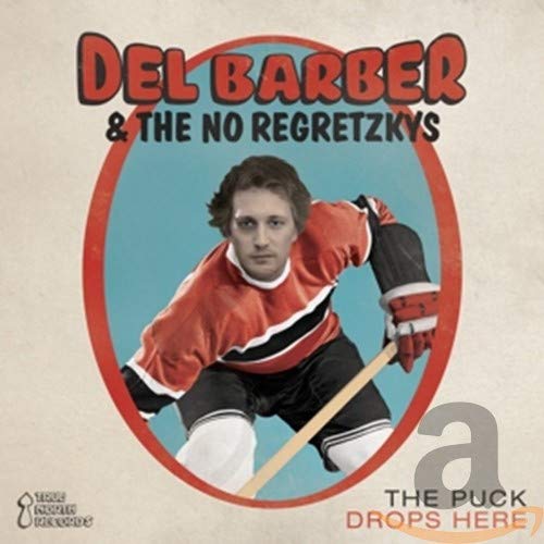 CD cover featuring a man in a hockey uniform with red and white details.