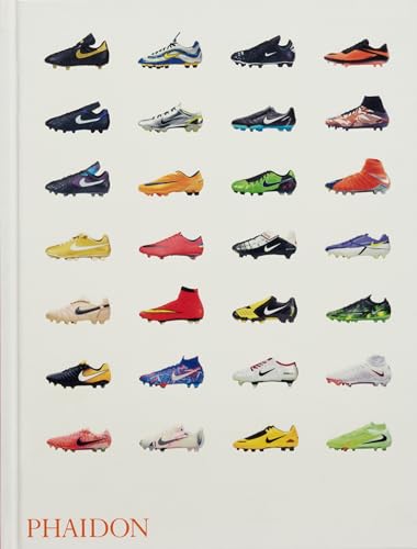 Collection of colorful Nike football boots arranged on a white background.