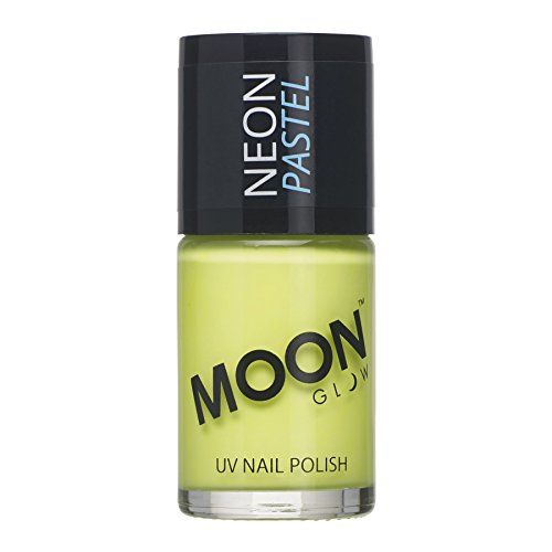 Moon Glow - Neon UV Nail Varnish 14ml Pastel Yellow – Glows brightly under UV Lighting!