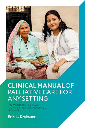 Book cover: two women, one in a white coat, with text about palliative care.
