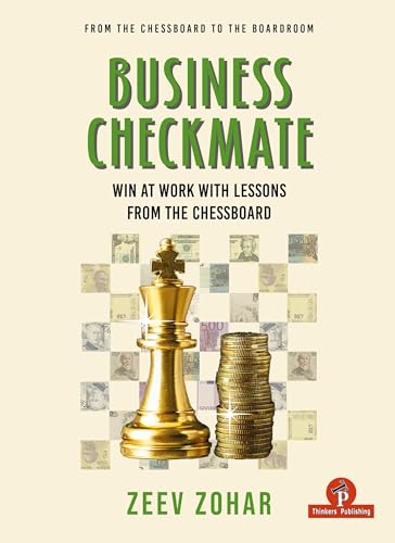 Book cover: "Business Checkmate" with a chess king and stacked coins.