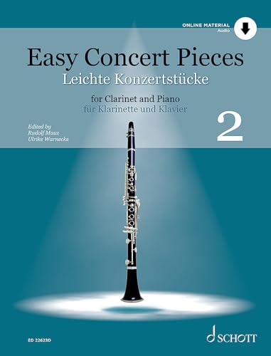 Easy Concert Pieces : 22 Pieces from 4 Centuries. Vol. 2. clarinet and piano.