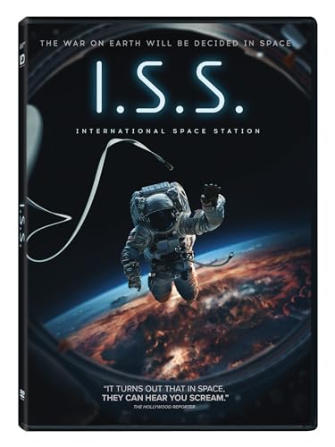 ISS DVD cover featuring an astronaut floating in space above Earth.