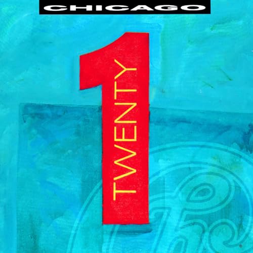 Chicago 21 CD cover: red number one over blue textured background.