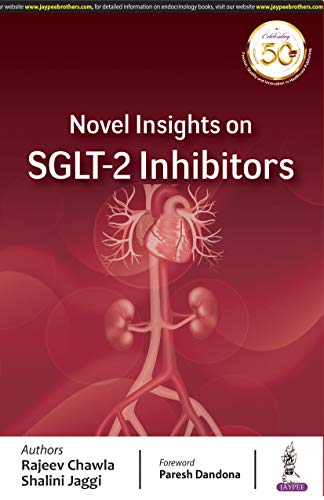 Book cover: "Novel Insights on SGLT-2 Inhibitors" with heart and kidney illustration.