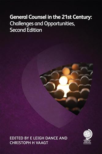 Book cover: "General Counsel in the 21st Century," purple background, abstract design.
