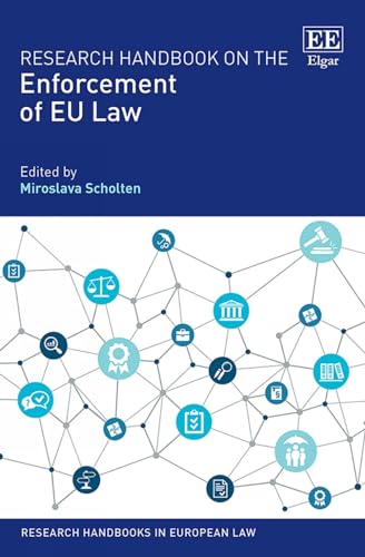 Book cover titled Research Handbook on the Enforcement of EU Law with network graphic background.