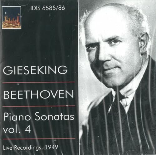 CD cover featuring pianist Walter Gieseking and composer Ludwig van Beethoven.