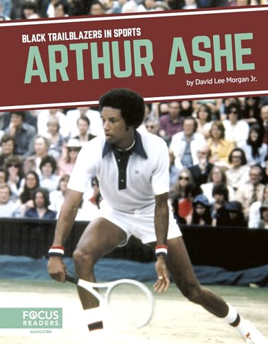 Book cover featuring tennis player Arthur Ashe in action, 1970s.