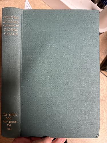 Oxford Studies Presented to Daniel Callus. 1959-60