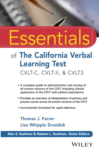 Essentials of the California Verbal Learning Test: Cvlt-c