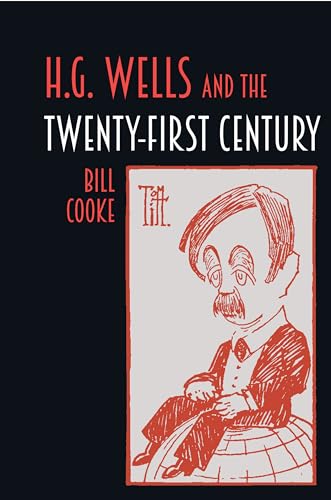 Book cover: red illustration of H.G. Wells, black and white text.