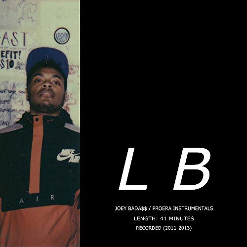 Vinyl record cover featuring Joey Bada$$ portrait and large white letters “LB”.
