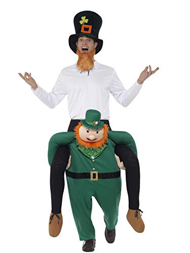 Smiffys 49670 Piggyback Paddy's Leprechaun Costume, Green, One Size