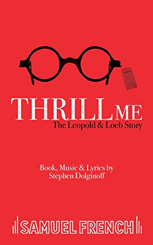 Red book cover with glasses and a tag, title "Thrill Me.