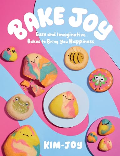 Book cover featuring colorful, decorated cookies with faces on a pink and blue background.