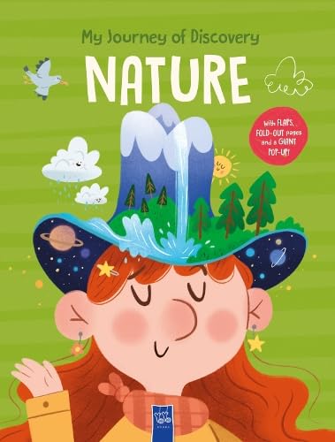 Book cover with illustrated child, mountains, and nature elements.