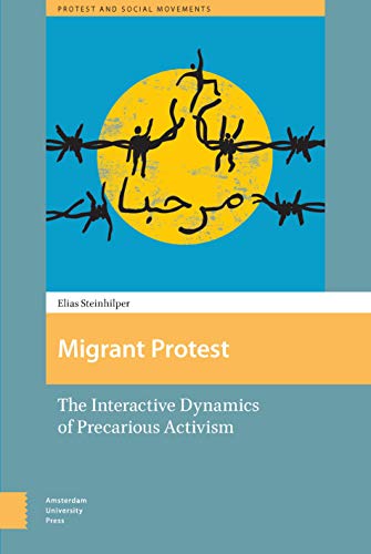 Book cover: blue background, figures within a yellow circle, barbed wire.