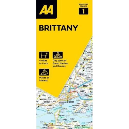 AA Road Map Brittany : 1