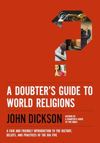 Book cover: red background, question mark, title “A Doubter’s Guide to World Religions.”