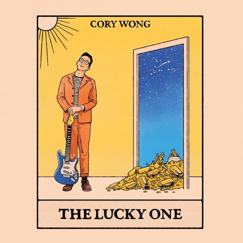 Album cover for Cory Wong’s “The Lucky One” featuring a man with a guitar.