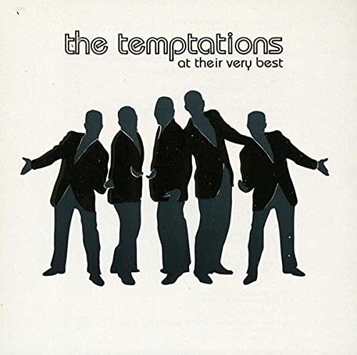CD cover for The Temptations’ “At Their Very Best” featuring silhouetted figures.