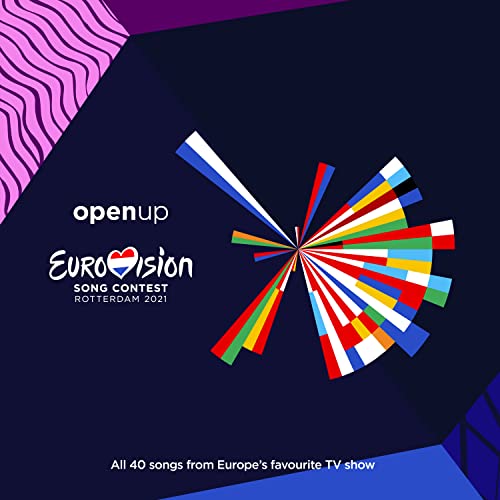 Eurovision Song Contest 2021 CD cover with colorful flags and logo.