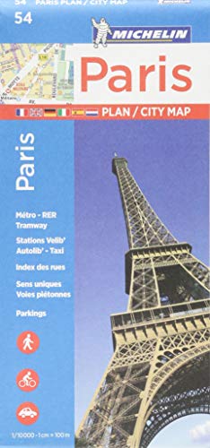 Michelin Paris Street Map + Index Map 54: City Plans (Michelin City Plans)