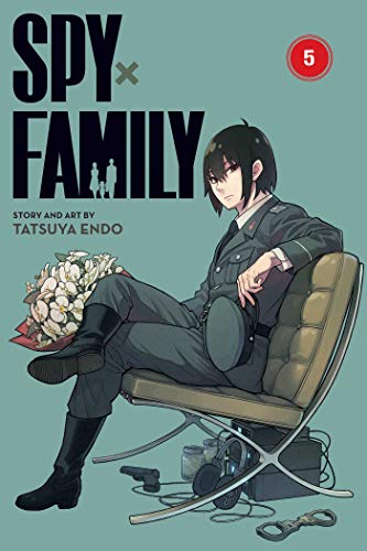 Spy x Family manga volume 5 cover featuring Yuri Briar sitting in a chair.
