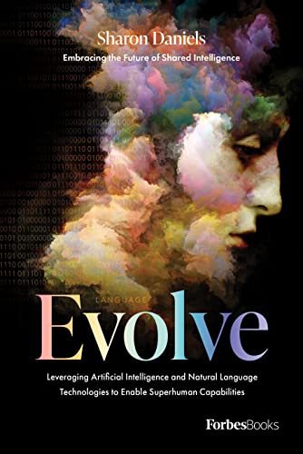 Book cover with a woman’s profile merging into colorful, digital patterns.