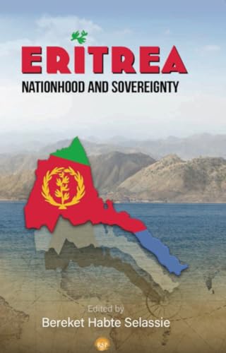 Book cover showing the map of Eritrea over a landscape against a blue sky.