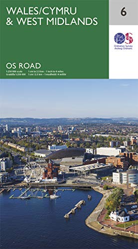 Wales & West Midlands (OS Road Map): OS Roadmap sheet 6
