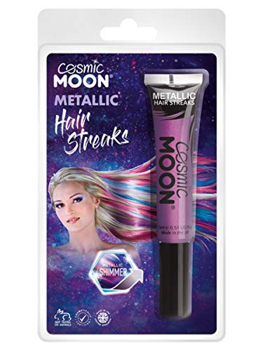 Cosmic Moon Metallic Hair Streaks Purple