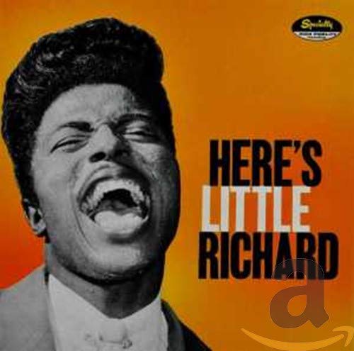 Black and white portrait of Little Richard with album title text.