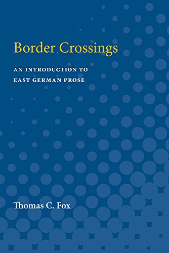 Book cover: "Border Crossings", blue background with white dots, author name.