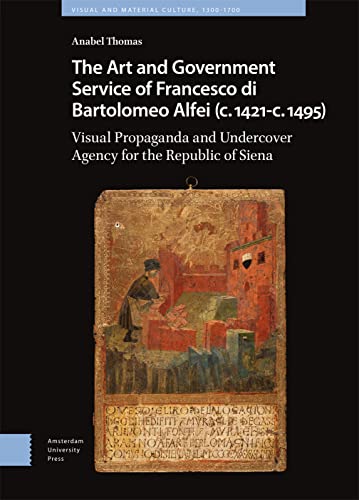 Book cover featuring a medieval painting of a city scene and text.