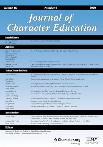 Journal of Character Education Vol 16 Issue 2