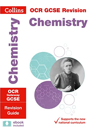 Collins OCR GCSE Chemistry Revision Guide cover with portrait of Marie Curie.