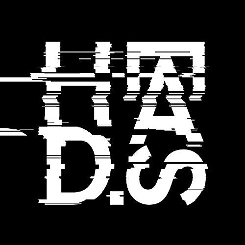 White glitch-effect text spelling "HEADS" on a black background.