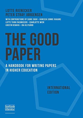 Blue book cover with white text: "The Good Paper," a writing handbook.