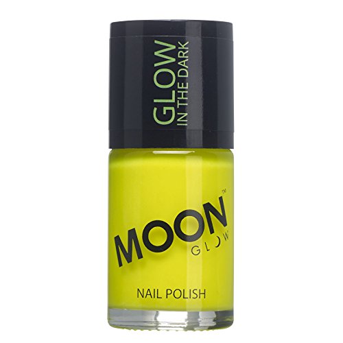 Moon Glow - Glow in the Dark Nail Varnish 14ml Yellow – Phosphorescent - Charge to glow