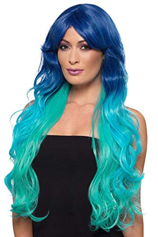 Smiffy's 48972 Fashion Mermaid Wig, Wavy, Extra Long, Womens, Multi-Colour, One Size
