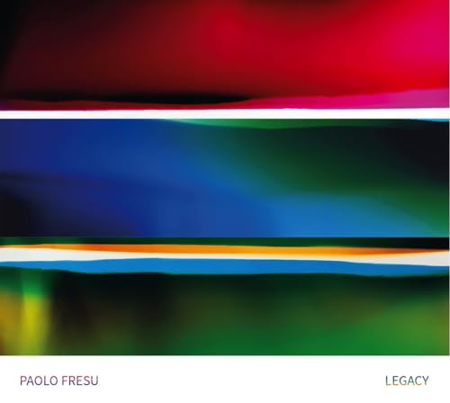 CD cover with abstract colorful bands and text “Paolo Fresu Legacy”.