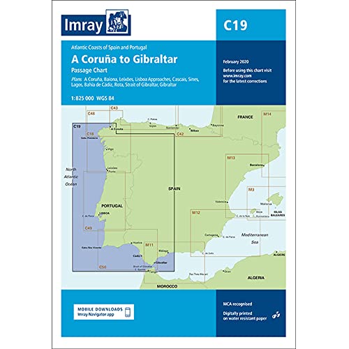 Imray Chart C19 : A Coruna to Gibraltar : 19
