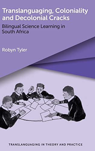 Book cover for “Translanguaging” with sketched students at a table.