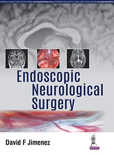Book cover: “Endoscopic Neurological Surgery” with brain scan images.