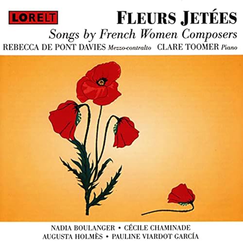 CD cover for “Fleurs Jetées” featuring red poppies on orange background.