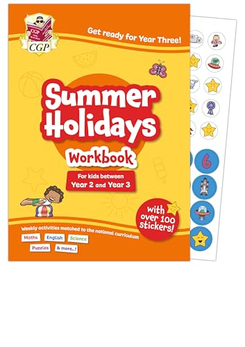 CGP Summer Holidays Activity Workbook - for kids between Year 2 and Year 3 (ages 6-7)