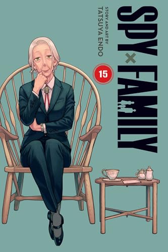 Manga book cover with colorful illustrations of a family in spy and disguise situations.