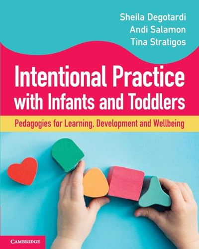 Book cover with colorful wooden shapes and child’s hands playing.